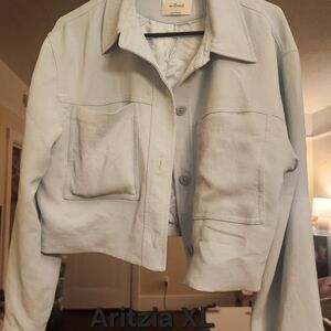 Wilfred Aritzia Women's Light Gray Jean Jacket